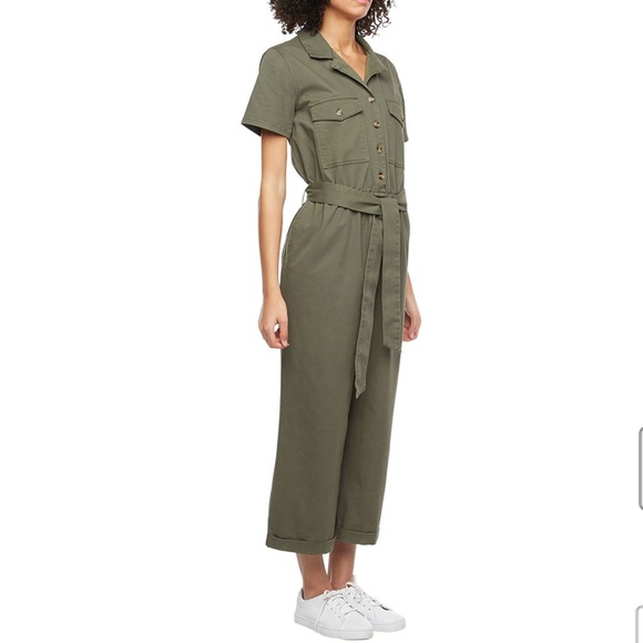 Brand New! a.n.a. Olive Jumpsuit with Belt Sz PXL - Picture 3 of 10